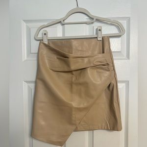 Leather Wrap Skirt